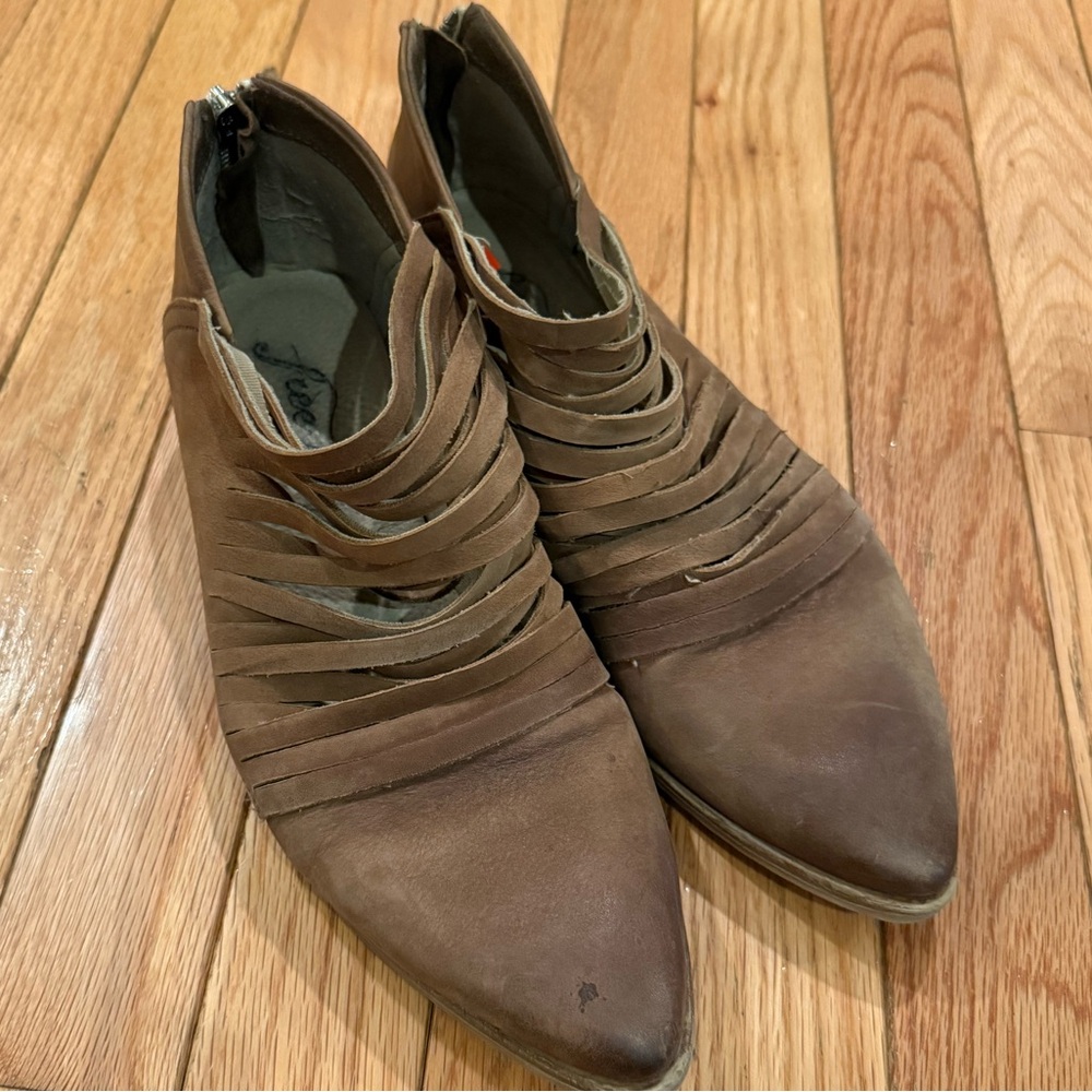 Free People Brown Ankle Booties